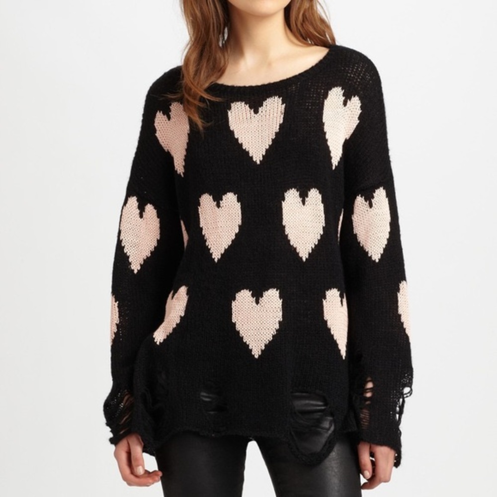 - Wildfox All Over Lennon Heart Sweater